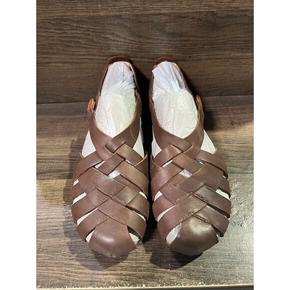 Earth Belita Leather Fisherman Sandals Rio Maple Women's 8.5W New - Picture 4 of 9